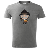 Da Oid Sinzer Leberkassemmel T Shirt Kinder Grau Meliert Finkenweg Front